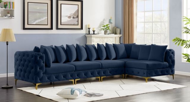 Meridian Furniture Tremblay 5-Piece Navy Modular Sectional Set-2