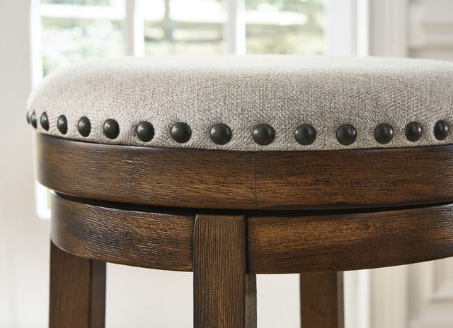 Signature Design by Ashley® Valebeck Brown Upholstered Swivel Bar Stool-4