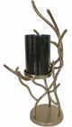 A & B Home Gerald Blue/Gold Candle Holder-2