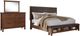 Signature Design by Ashley® Ralene 3-Piece Medium Brown King Upholstered Panel Bed Set-0