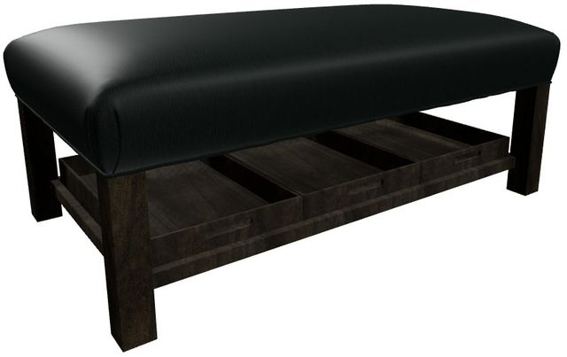 Craftmaster® Customizable CM Leather Large Cocktail Ottoman-1