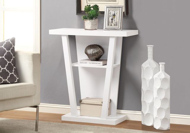 Monarch Specialties Inc. 32"L White Hall Console Table -2