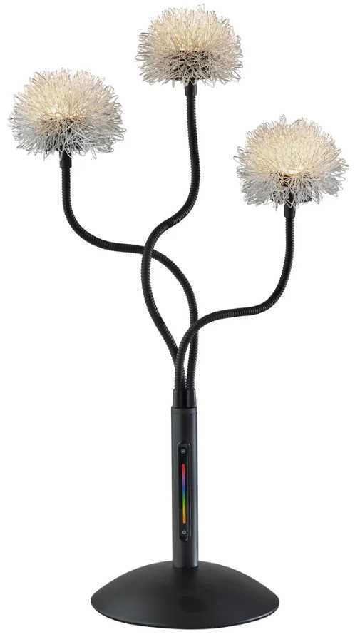 Adesso® Pom Pom Black LED Table Lamp-0