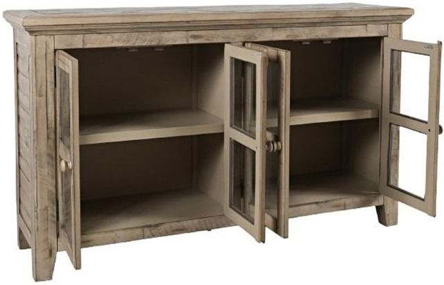 Jofran Inc. Rustic Shores Watch Hill Brown Gray 4-Door Low Accent Cabinet-3