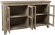 Jofran Inc. Rustic Shores Watch Hill Brown Gray 4-Door Low Accent Cabinet-3