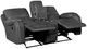 Homelegance® Newnan Gray Manual Double Glider Reclining Loveseat-2