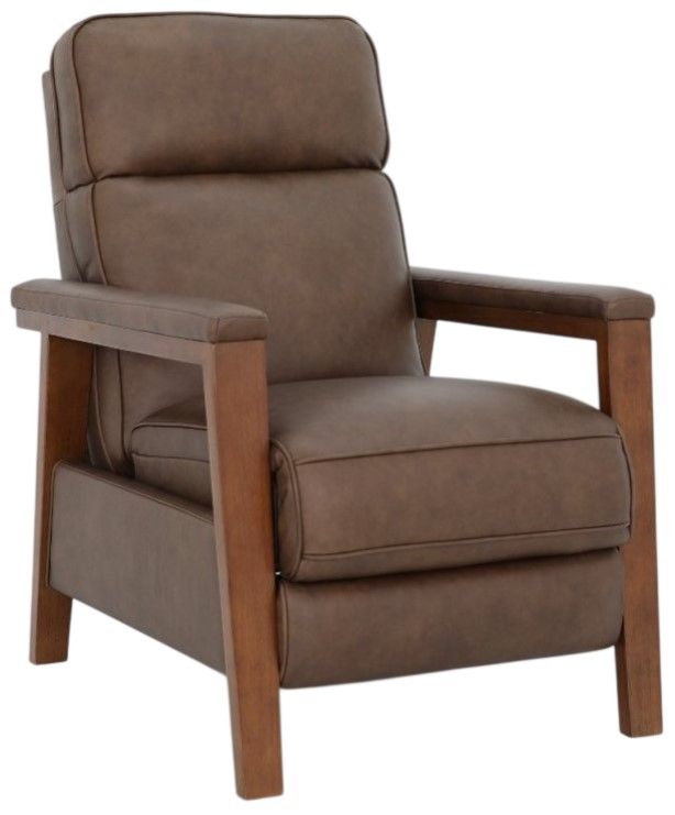 BarcaLounger® Ashland Oasis Walnut Leather Manual Recliner-0