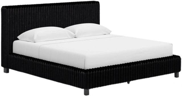 Signature Design by Ashley® Birmonton Black Queen Upholstered Bed-0