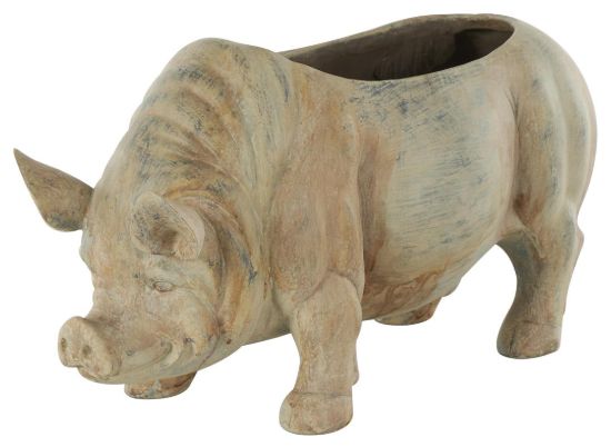 Deco Marche Light Brown Pig Planter-1