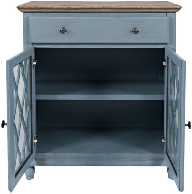 Jofran Inc. Aurora Hills Brushed Blue 2-Door Accent Chest-2