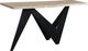 Moe's Home Collection Bird Taupe Small Dining Table with Black Metal Base-0