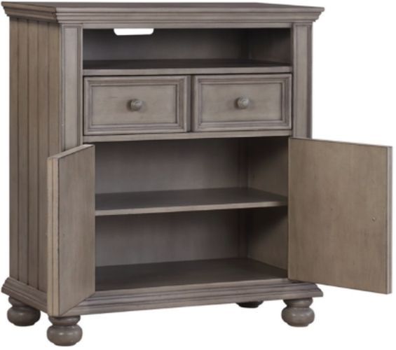 Winners Only® Barnwell Khaki Gray TV Chest-1