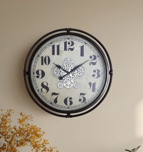 YHD Industrial Bronze Gear Clock-1