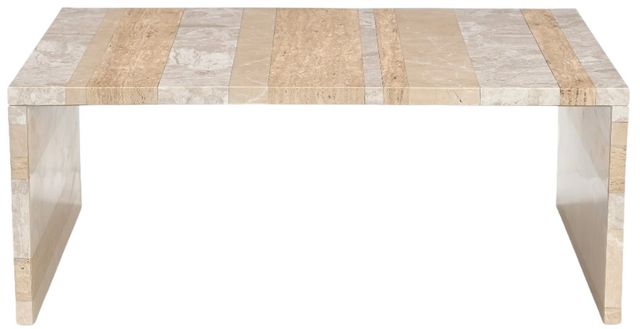 Moe's Home Collection Rosa Beige/Grey/Panther Mixed Marble Coffee Table-1