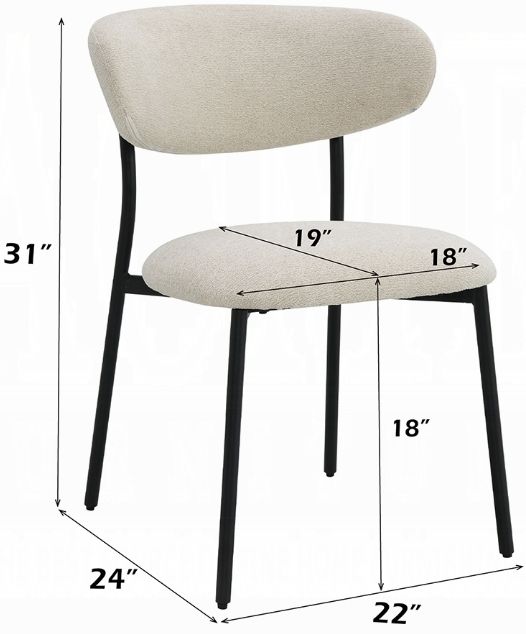 ACME Furniture Jirina Beige Dining Side Chair-3