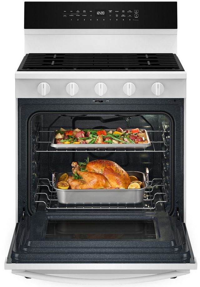Whirlpool® 30" White Freestanding Gas Range with Air Cooking Technology-2