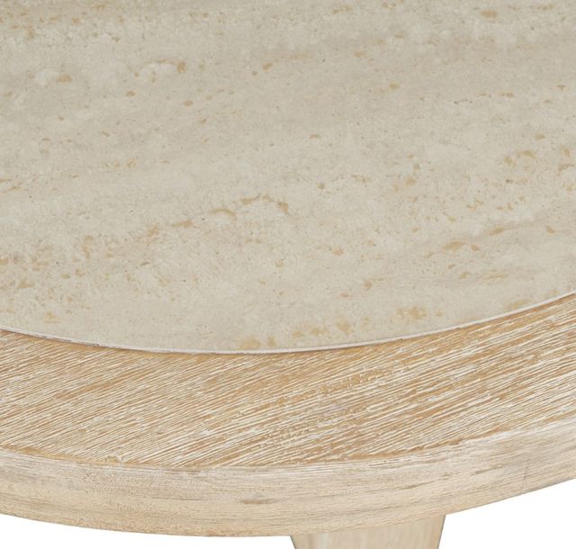 Jofran Inc. Sierrafina Beige 40" Round Coffee Table with Almond Base-3