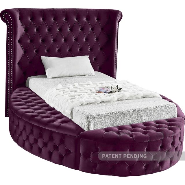 Meridian Furniture Luxus Purple Twin Bed-0