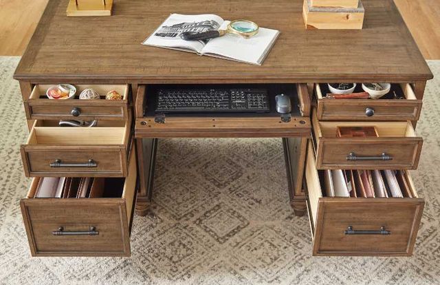 aspenhome® Hensley Honey 66" Executive Desk-3