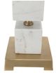 A & B Home Gold/White Marble Cube Table Lamp-3
