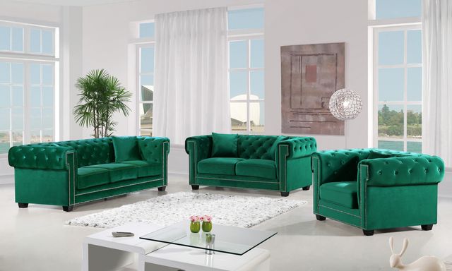 Meridian Furniture Bowery Green Velvet Chair-2