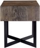 Moe's Home Collection Tiburon Natural Side Table with Black Metal Base-0