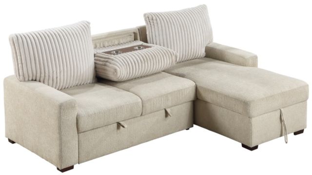 Homelegance® Gallatin 2-Piece Beige/Light Gray Right-Arm Facing Sectional and Chaise-0