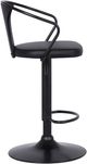 Armen Living Eagle Black Adjustable Height Stool-4