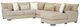 Albany Industries 3-Piece Tweed Toast Right-Arm Facing Chaise Sectional -0