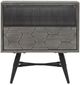 Armen Living Makena Black/Tundra Grey Nightstand-1