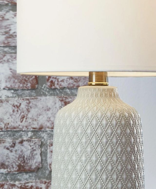 Signature Design by Ashley® Donnford Gray Ceramic Table Lamp-1