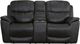 Flexsteel® Crew Raven Power Reclining Loveseat with Console and Power Headrests and Lumbar-1