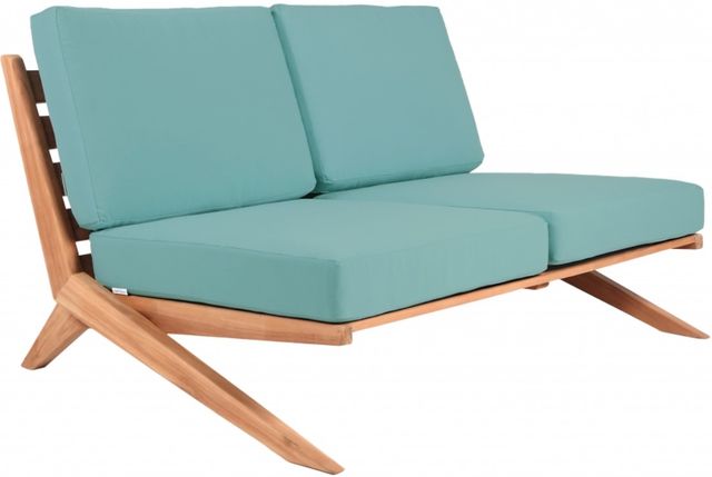 Meridian Furniture Tahiti Sea Blue Fabric Outdoor Loveseat-0