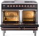 Ilve® Nostalgie II Series 40" Glossy Black Pro Style Dual Fuel Range-1