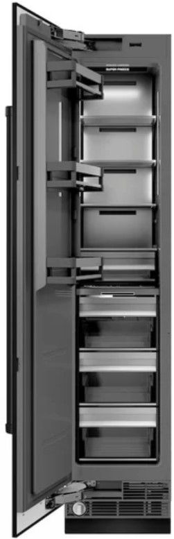ZLINE 18 in. 8.6 Cu. Ft. Left Hinge Column Freezer in Black Stainless Steel with Graphite Gray Interior-1