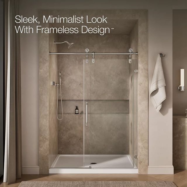 KOHLER Artifacts™ Vibrant Polished Nickel 81 x 57" - 58" Sliding Shower Door-3