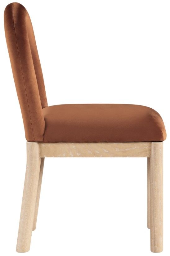 Meridian Furniture Conrad Cognac/Natural Upholstered Dining Side Chair-2