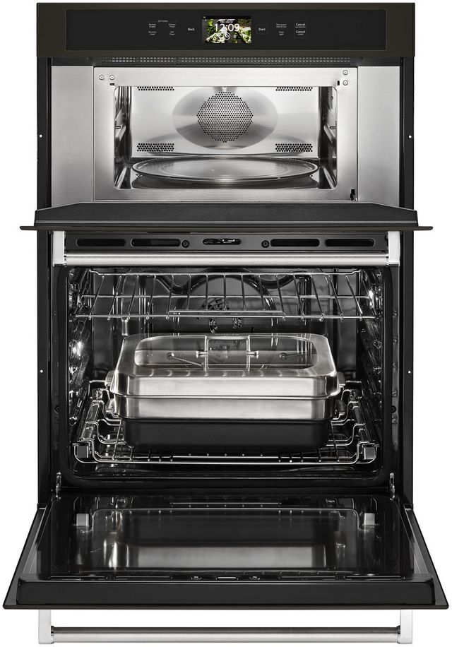 KitchenAid® 30" Black Stainless Steel with PrintShield™ Finish Smart Electric Built In Oven/Micro Combo-2