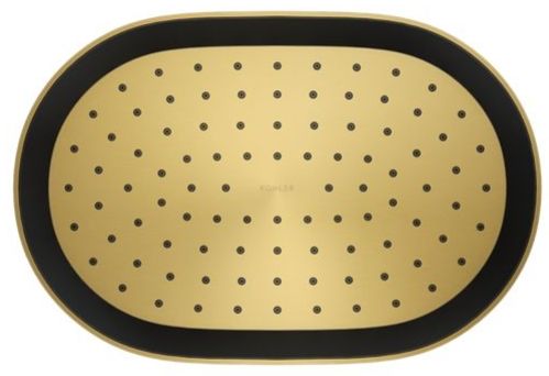 KOHLER® Statement® Vibrant Brushed Moderne Brass 2.5 GPM 12" Single-Function Rainhead-4