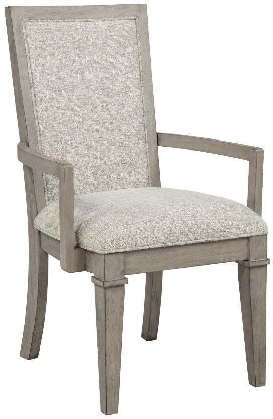 New Classic® Home Furnishings Mariana Gray/Vintage Creme Upholstered Arm Chair-0