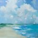 StyleCraft Coming Shore Blue/White Wall Art-1
