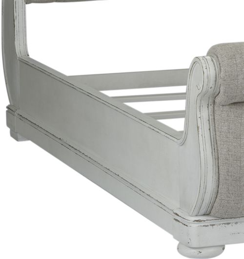 Liberty Furniture Abbey Park 4-Piece Antique White/Weathered Brown Queen Sleigh Bedroom Set-12