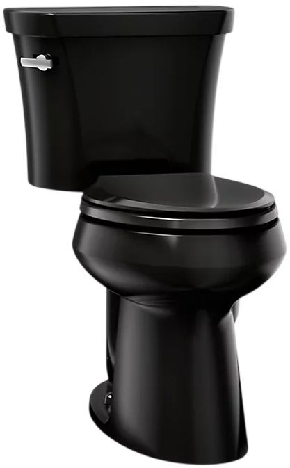KOHLER® Highline® Black 2-Piece 31" Chair-Height Elongated Toilet, 1.28 Gpf with Insuliner® Tank Liner-0