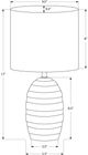 Monarch Specialties Inc. Ivory Ceramic/Beige Shade Table Lamp -1