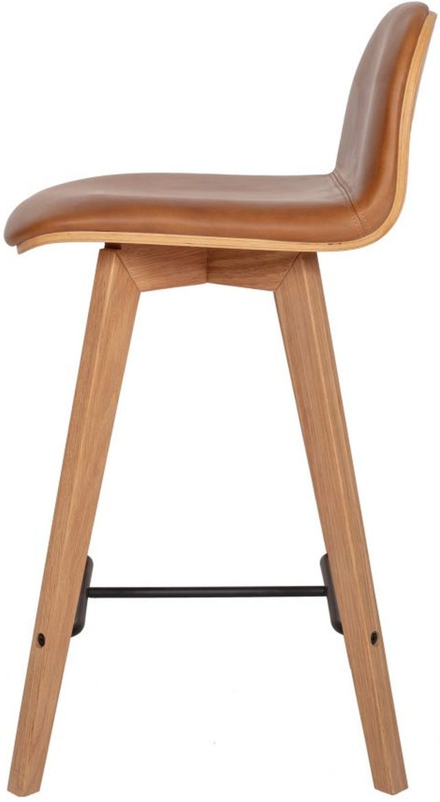 Moe's Home Collection Napoli Leather Tan Counter Stool-2