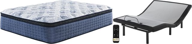 Sierra Sleep® by Ashley® Mt Dana 2-Piece Hybrid Euro Top and Better Adjustable Base King Mattress Set-0