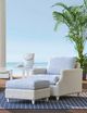 Tommy Bahama® Outdoor Ocean Breeze Promenade Pearl White Ottoman-1