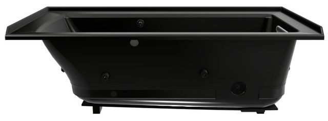 KOHLER® Archer® Black 60" x 30" Alcove Heated BubbleMassage™ Air Bath and Whirlpool Right D-1