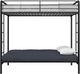 dhp furniture® Sammie Black Twin Over Futon Bunk Bed-3