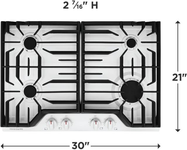 Frigidaire® 30" White Gas Cooktop-9